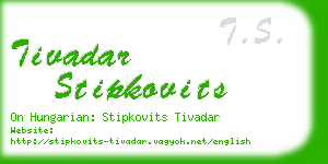 tivadar stipkovits business card